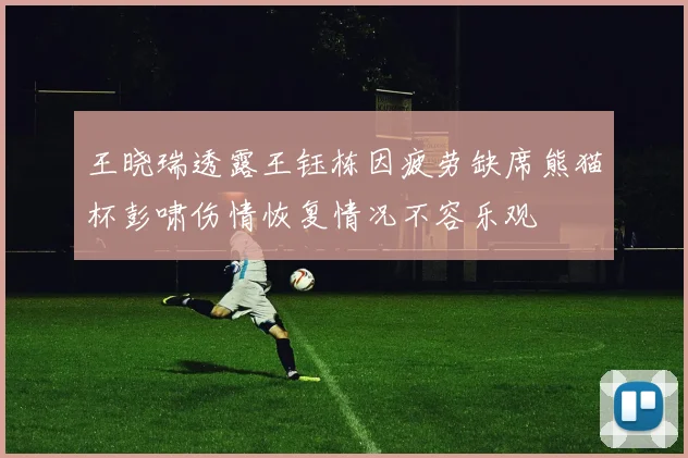 王晓瑞透露王钰栋因疲劳缺席熊猫杯彭啸伤情恢复情况不容乐观